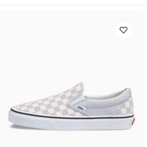 Vans UA Classic Checkerboard Slip-On Sneakers - Grey Dawn - size 6